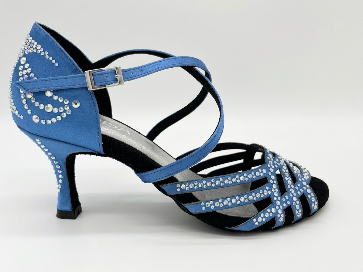Melitta Blue Satin ladies sandals flexi 70RT (L14)
