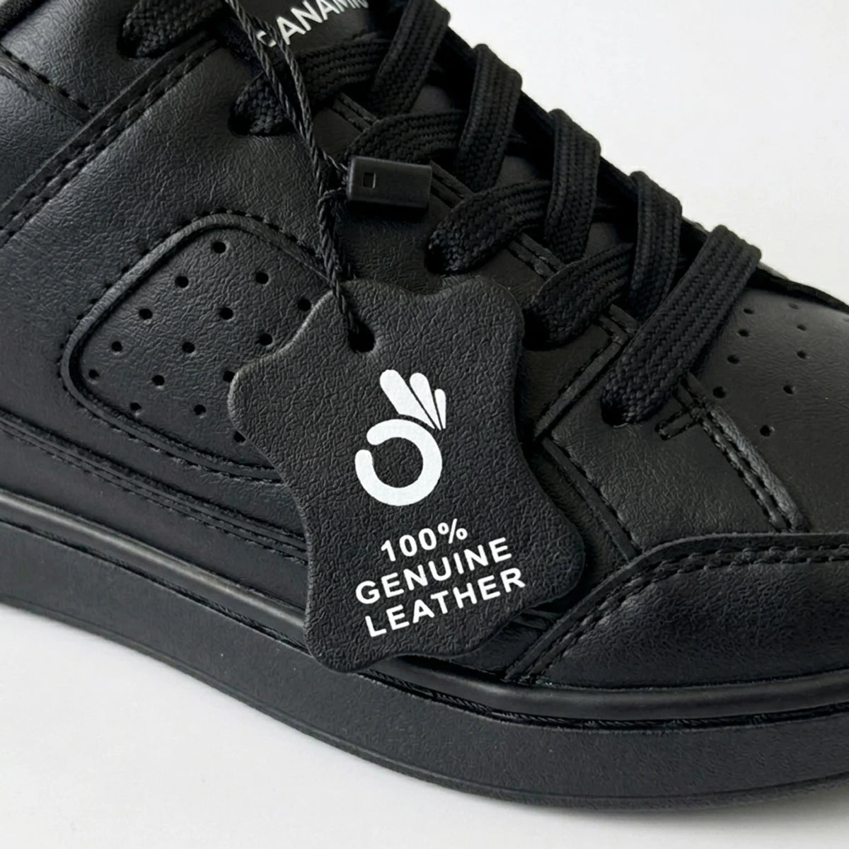 PANAMIO DANCE SNEAKERS ALL BLACK LEA'tHER