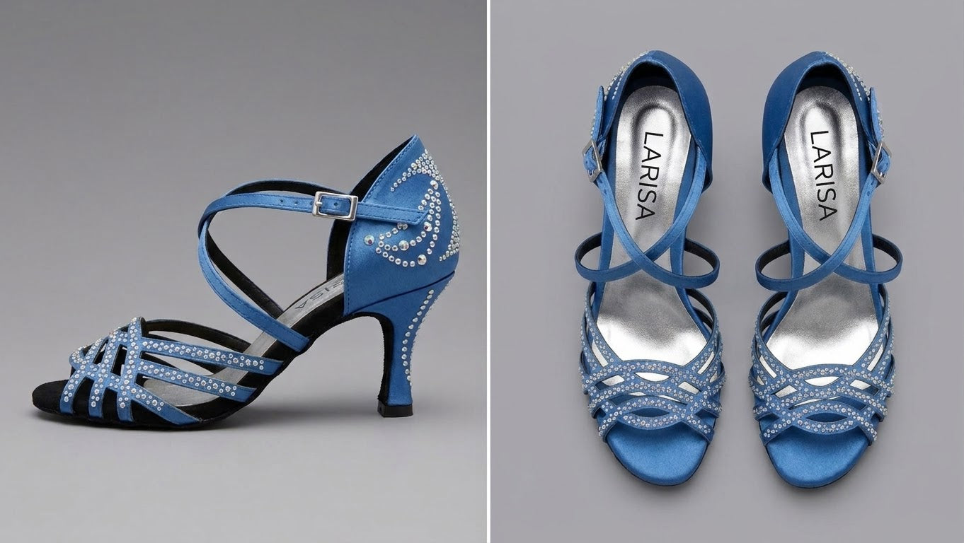 Melitta Blue Satin ladies sandals flexi 70RT (L14)