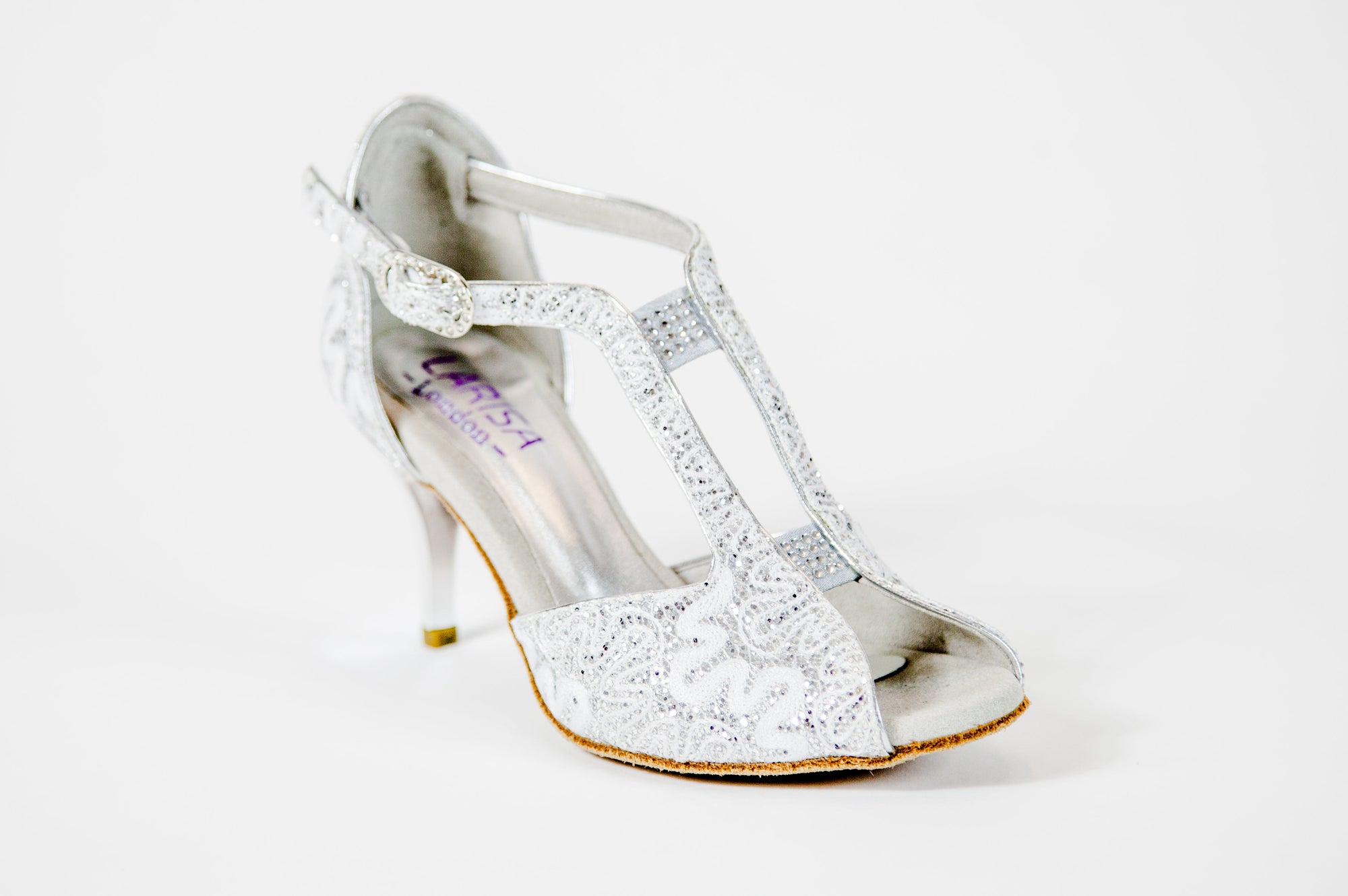 Marlene Pizzo Bianco 70R white lace dance sandal