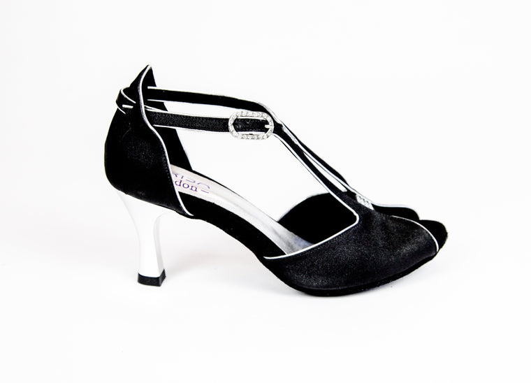 Marlene Raso Nero 50R (401) dance sandal, shown in 70mm heel