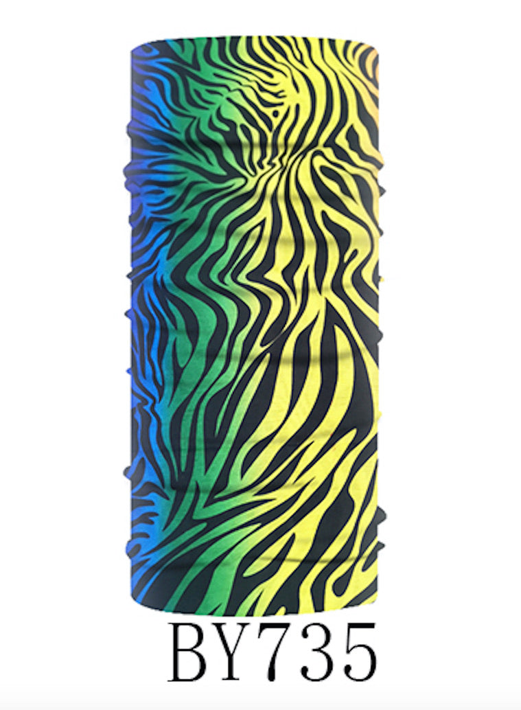 Bandana mask Multi colour Zebra print