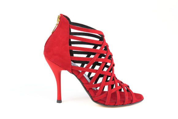 Beyonce Red Suede 100mm (780)