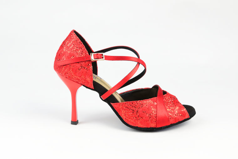 Claire Red Lace 80mm (698)