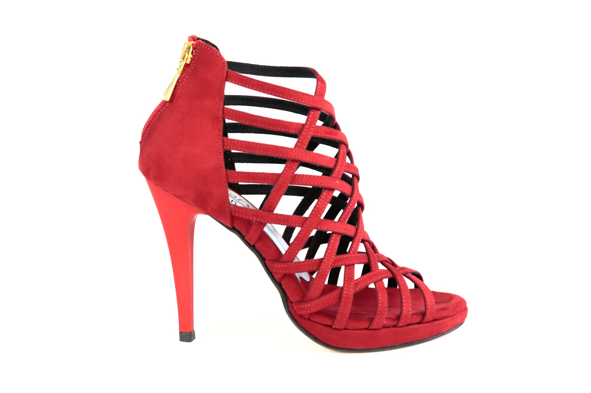 Beyonce Red Suede Platform 115mm (780)