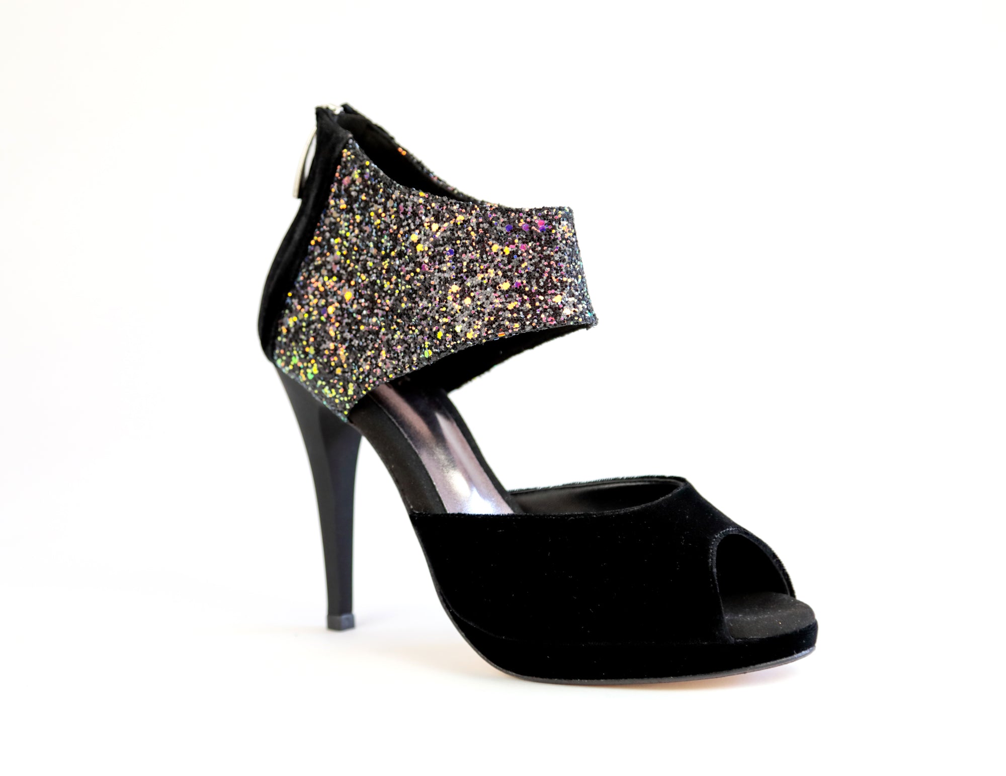 Wanda Velvet Nero Crystal Platform 115mm (785)