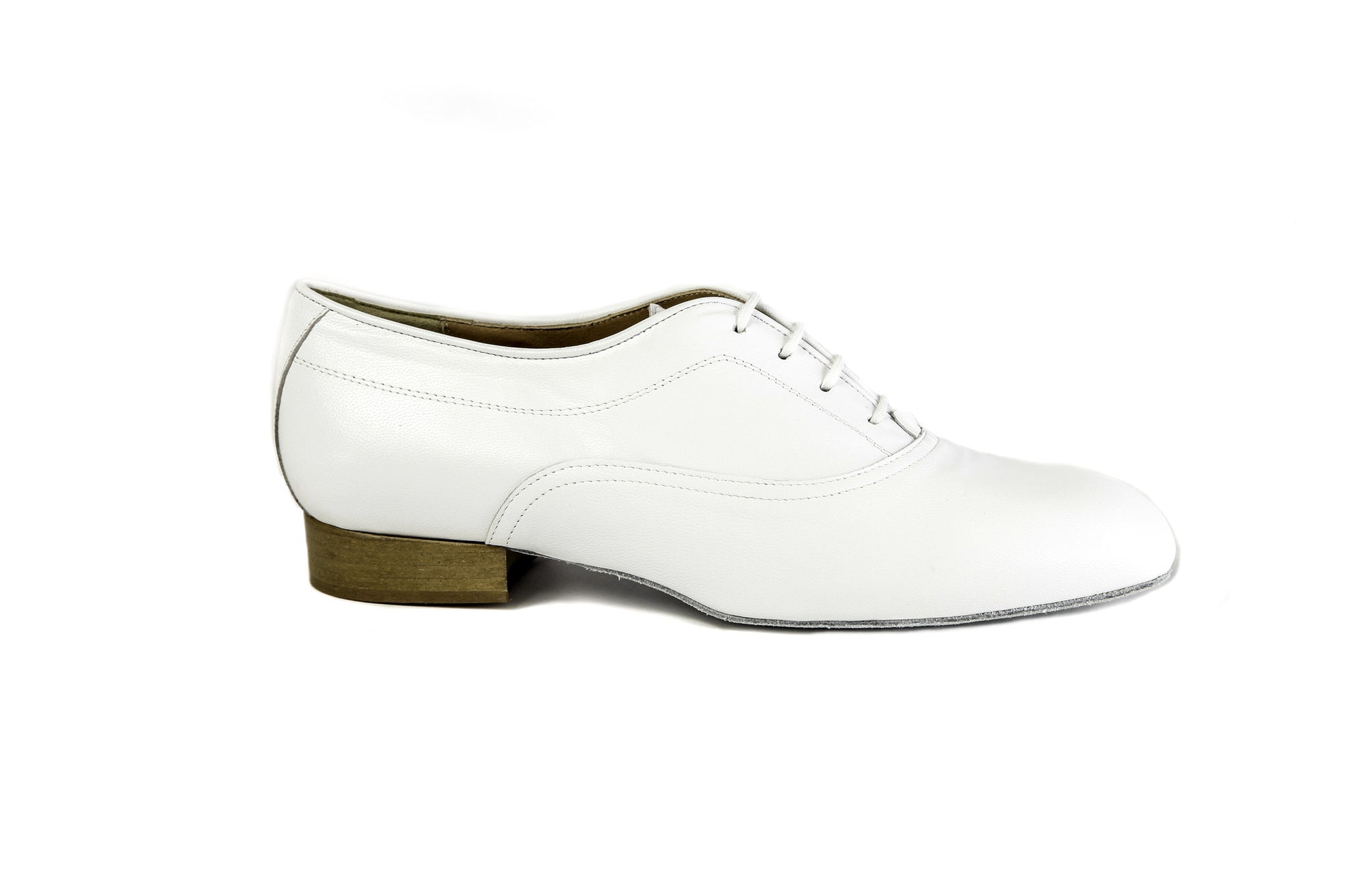 Mens white leather dance shoes