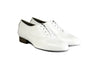 Mens white leather dance shoes
