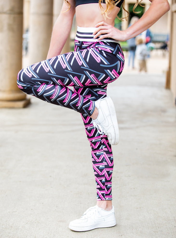 Yoga Leggings pink and black